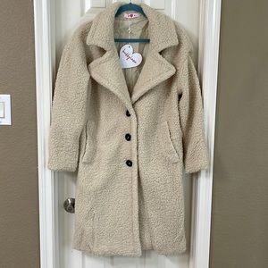 New BuddyLove Zoey Teddy Faux Fur Coat
